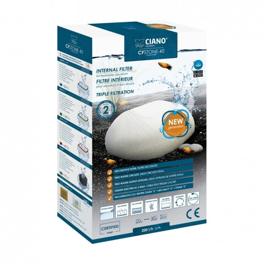 Ciano CF Stone 40 Binnenfilter 1 Ciano CF Stone 40 Binnenfilter