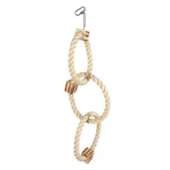 Duvo+ Driedubbele Ring In Sisal En Houten Blokken