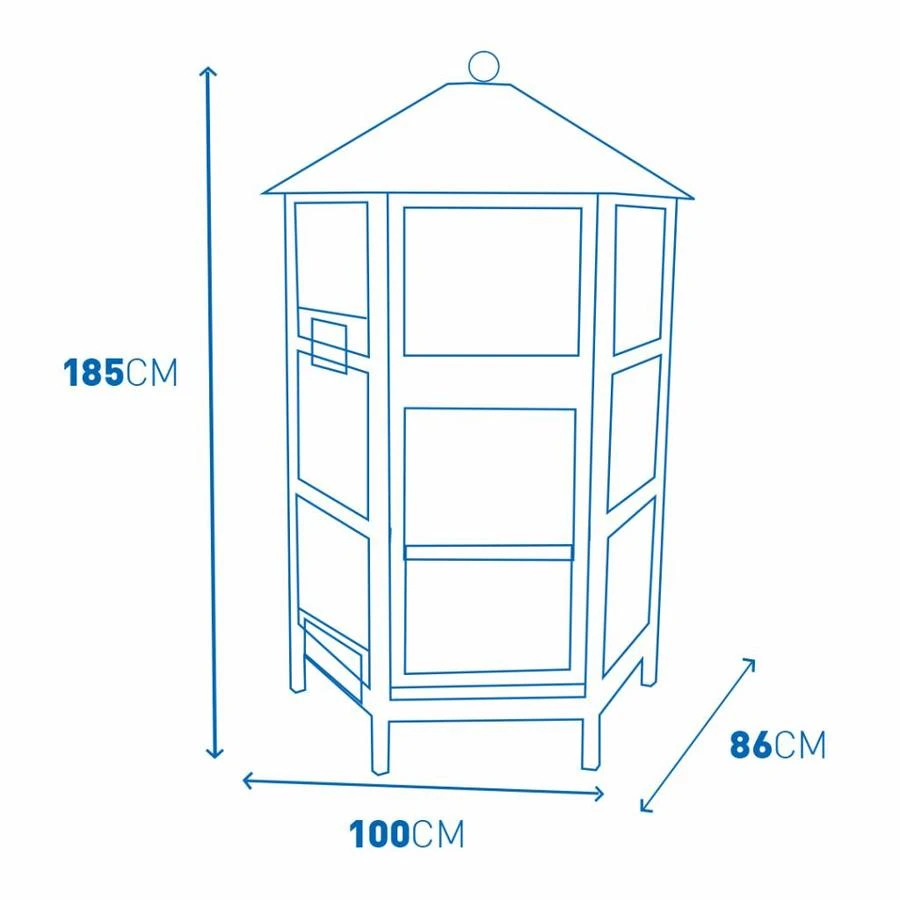 Duvo+ Volière Hexagon Cottage 2 Duvo+ Volière Hexagon Cottage - Afbeelding 2