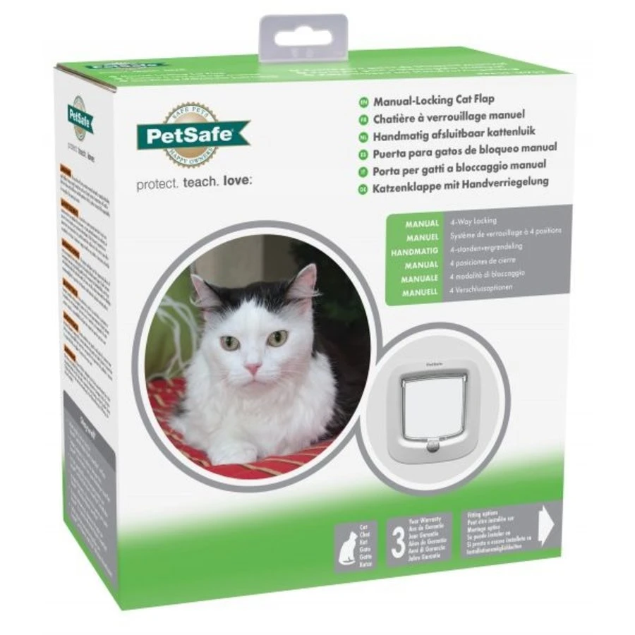 Petsafe Staywell Deluxe Kattenluik Met Tunnel Wit 1 Petsafe Staywell Deluxe Kattenluik Met Tunnel Wit