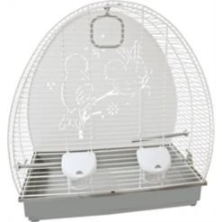 Voltrega Vogelkooi 672 Wit/Grijs